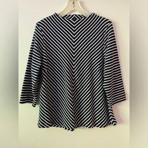 PURE Geometric Striped Top